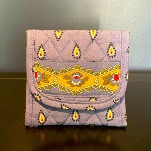Vera Bradley French Blue Trifold Wallet EUC